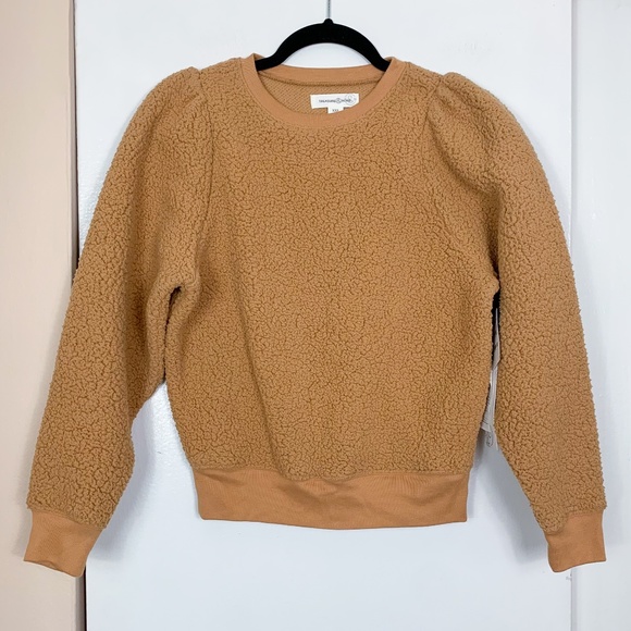 Treasure & Bond Camel Teddy Sweatshirt - Picture 1 of 4